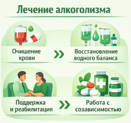 лечение алкоголизма в Верхнем Уфалее этапы